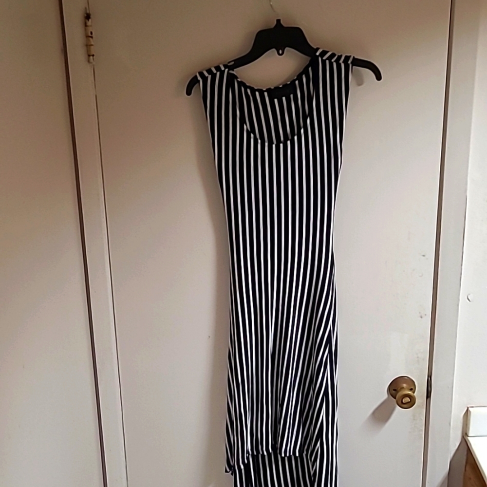 Poetry black and stripe maxi dress. - Picture 1 of 4